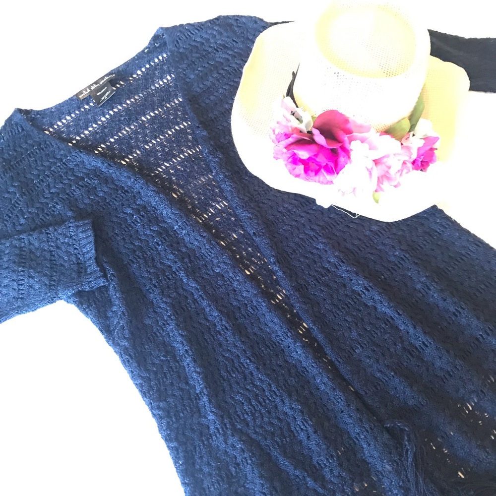 Cardigan United State Sweater, M blue 100% Acrylic
